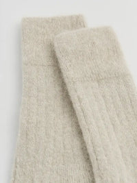Ultra Soft Alpaca Ribbed Sleep Socks