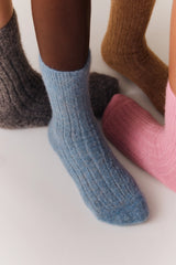 Ultra Soft Alpaca Ribbed Sleep Socks