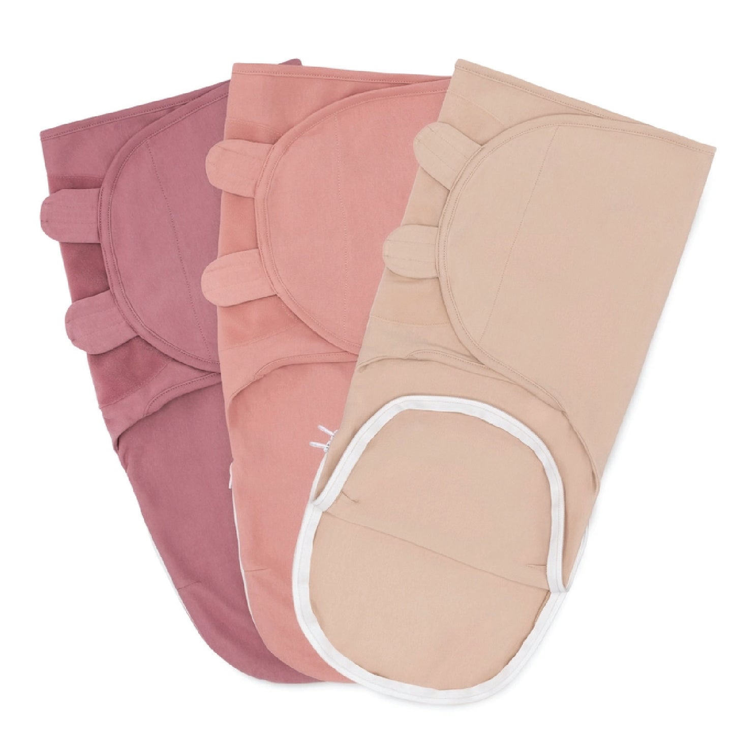 Baby Easy Swaddle Blankets w/ Zipper (0-3 mo.) - 3 Pack