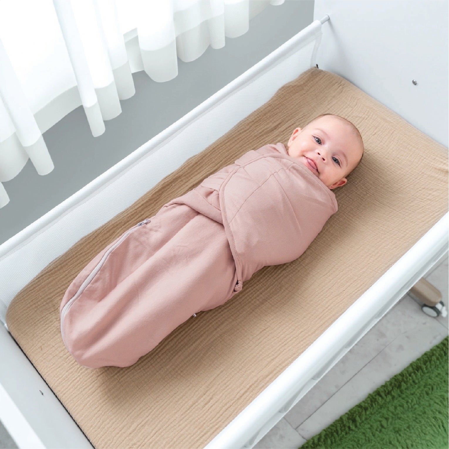 Newborn Zip Swaddle Blanket 0-3 Months 100% Cotton | Goldie Kids