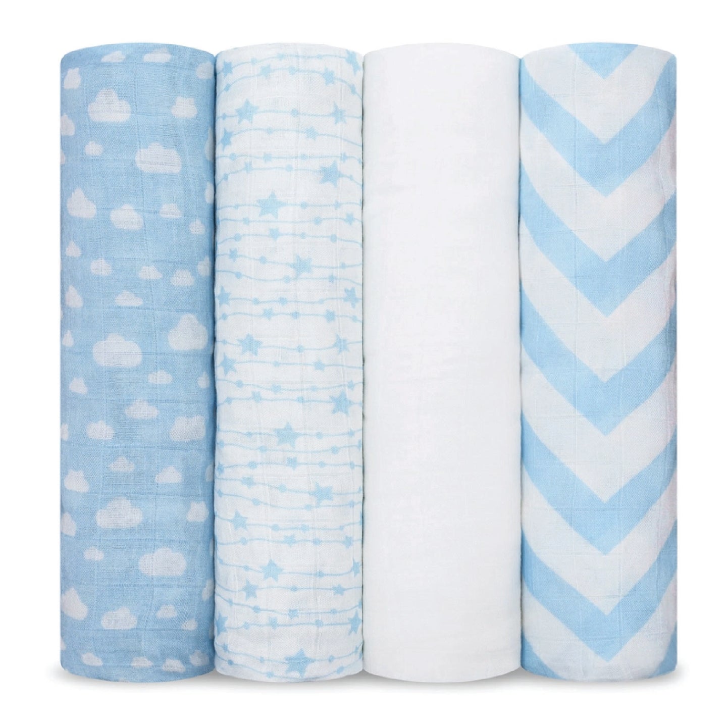 Baby Muslin Swaddle Blankets, 4 Pack