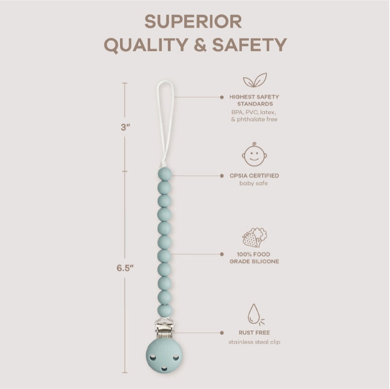 2-Pak of Pacifier Clips